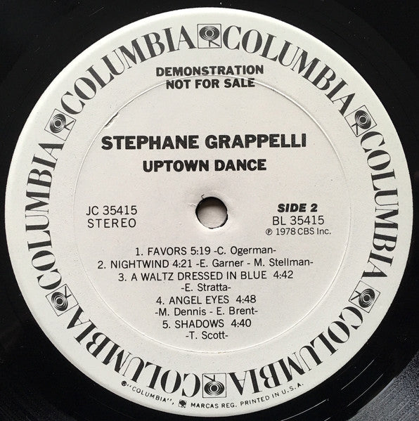 Stephane Grappelli* : Uptown Dance (LP, Album, Promo)