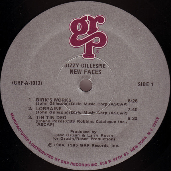 Dizzy Gillespie : New Faces (LP, Album)