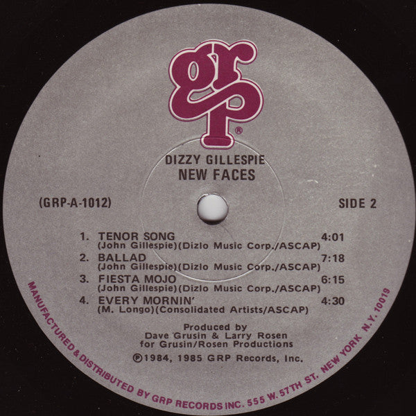 Dizzy Gillespie : New Faces (LP, Album)