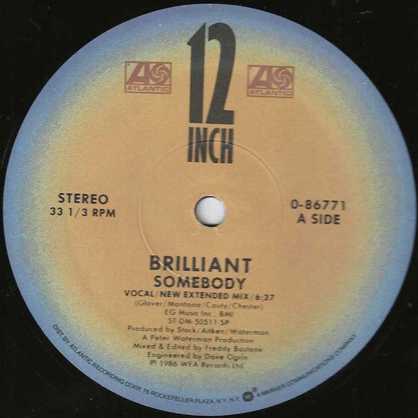 Brilliant : Somebody (12")