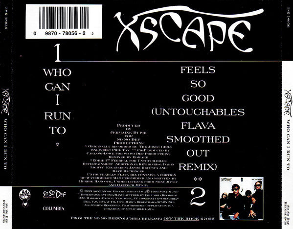 Xscape : Who Can I Run To? (CD, Single)