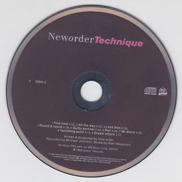 Neworder* : Technique (CD, Album, PDO)