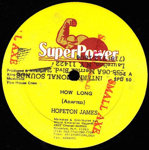 Hopeton James / Horse Man* & Banana Man : How Long / Love Songs (12")