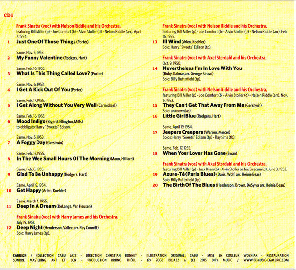 Frank Sinatra : Une Anthologie 1950 / 1955 (2xCD, Comp, RE)