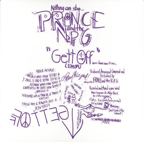 Prince And New Power Generation, The : Gett Off (12",33 ⅓ RPM,Single Sided,Record Store Day,Reissue)