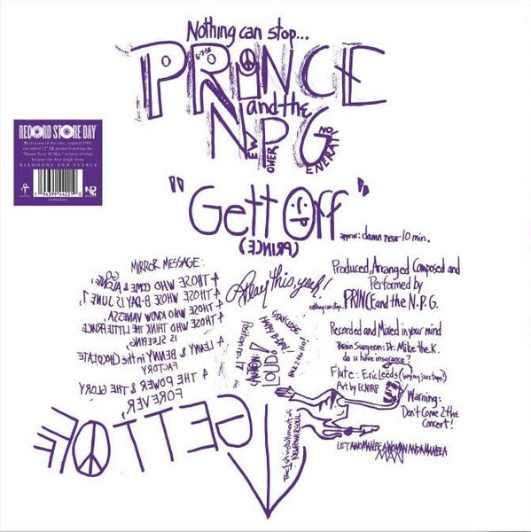 Prince And New Power Generation, The : Gett Off (12",33 ⅓ RPM,Single Sided,Record Store Day,Reissue)