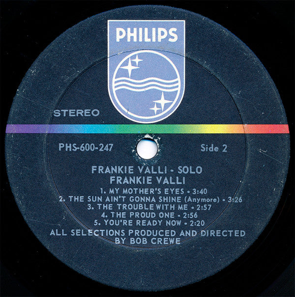 Frankie Valli : Solo (LP, Album, Mer)