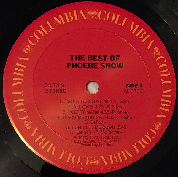 Phoebe Snow : The Best Of Phoebe Snow (LP, Comp, Pit)