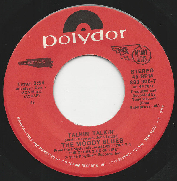 The Moody Blues : Your Wildest Dreams (7", Single, Spe)