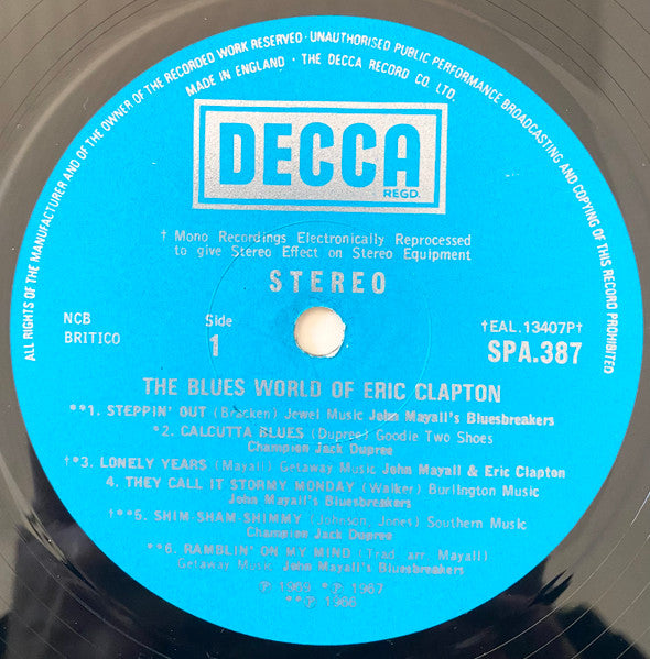 Various : The Blues World Of Eric Clapton (LP, Comp)
