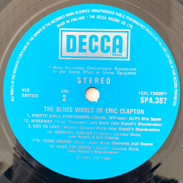 Various : The Blues World Of Eric Clapton (LP, Comp)