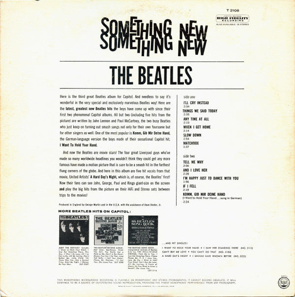 Beatles, The : Something New (LP,Album,Mono)