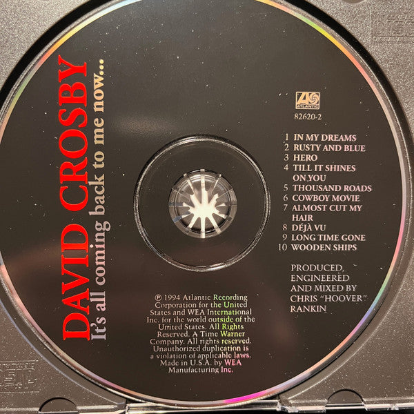 David Crosby : It's All Coming Back To Me Now... (CD, Album)