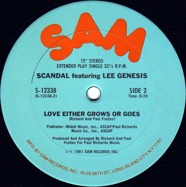 Scandal (2) Featuring Lee Genesis : I Wanna Do It (12", Single)