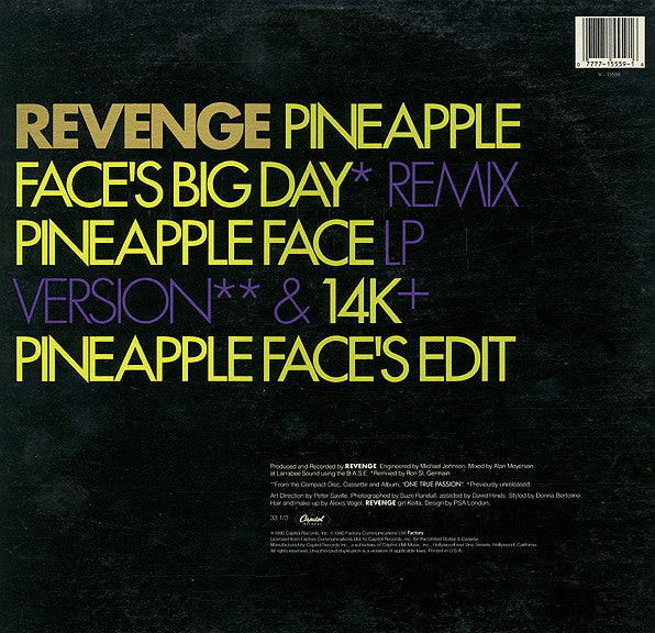 Revenge : Pineapple Face (12", Single)
