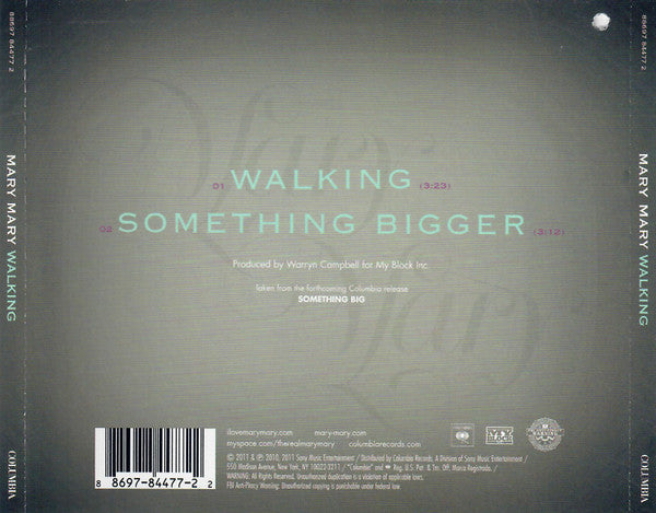 Mary Mary : Walking (CD, Single)