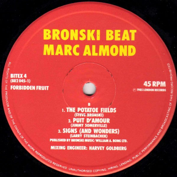 Bronski Beat, Marc Almond : I Feel Love (12", Single)