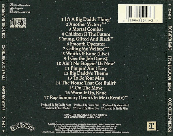 Big Daddy Kane : It's A Big Daddy Thing (CD, Album, SRC)