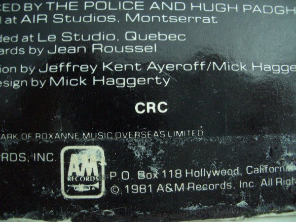 The Police : Ghost In The Machine (LP, Album, Club, Car)