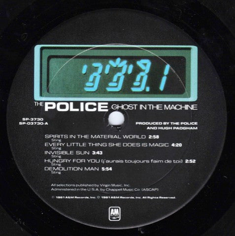 The Police : Ghost In The Machine (LP, Album, Club, Car)