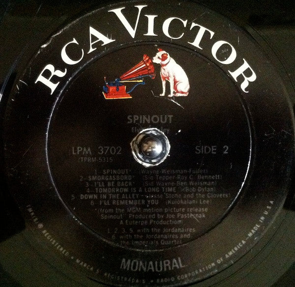 Elvis Presley : Spinout (LP, Album, Mono)