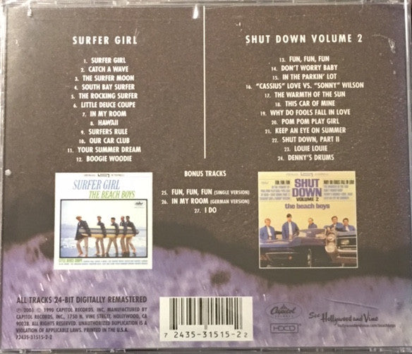 The Beach Boys : Surfer Girl / Shut Down Volume 2 (HDCD, Comp, RE, RM)