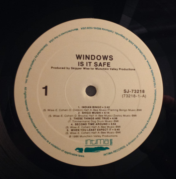 Windows (3) : Is It Safe (LP, Album)