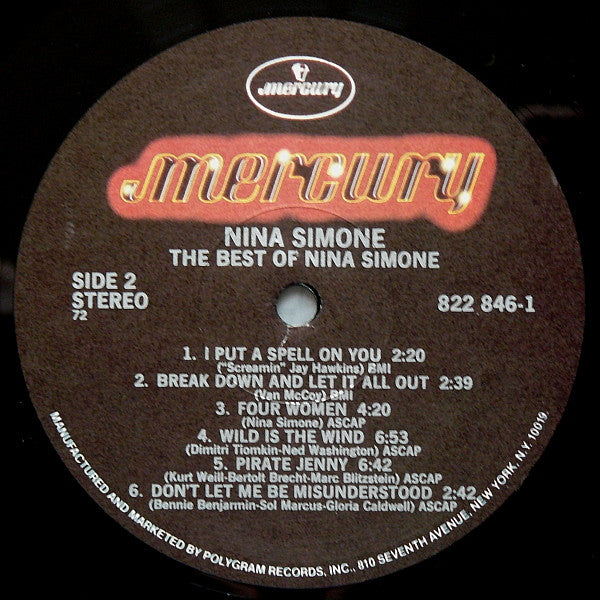 Nina Simone : The Best Of Nina Simone (LP, Comp, RE)