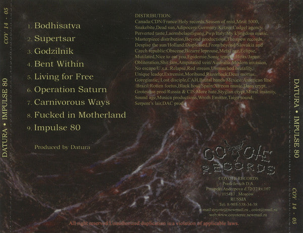 Datura (4) : Impulse 80 (CD, Album)