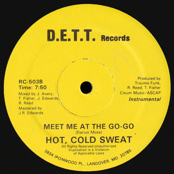 Hot, Cold Sweat : Meet Me At The Go-Go (12",33 ⅓ RPM)