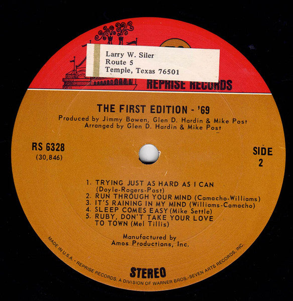 Kenny Rogers & The First Edition : '69 (LP, Album, San)