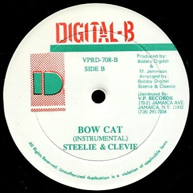 Shabba Ranks / Steelie & Clevie* : Dem Bow / Bow Cat (12", Ltd)