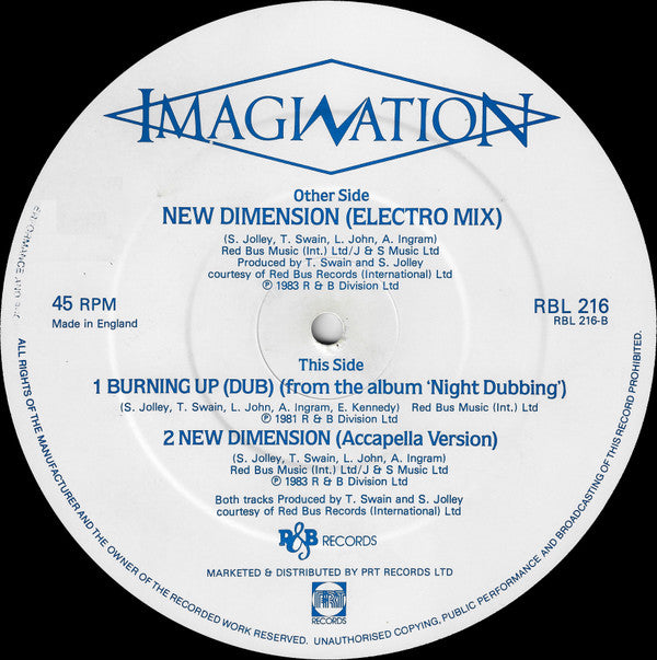 Imagination : New Dimension (Electro Mix) (12", Single)