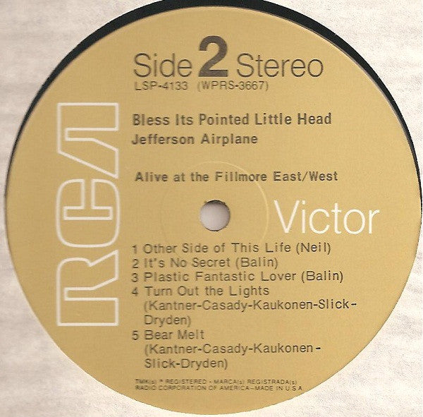 Jefferson Airplane : Bless Its Pointed Little Head (LP, Album, RE)