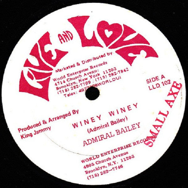 Admiral Bailey / Echo Minott : Winey Winey / I Am Back (12")