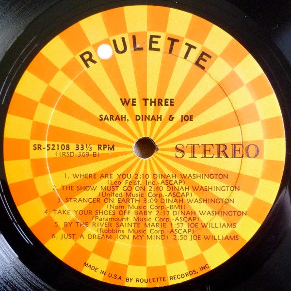 Dinah*, Joe* , & Sarah* : We Three (LP)