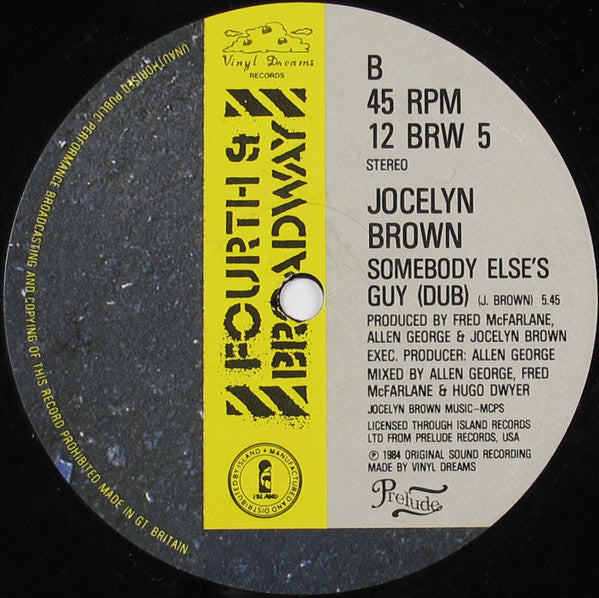 Jocelyn Brown : Somebody Else's Guy (12",45 RPM,Single)