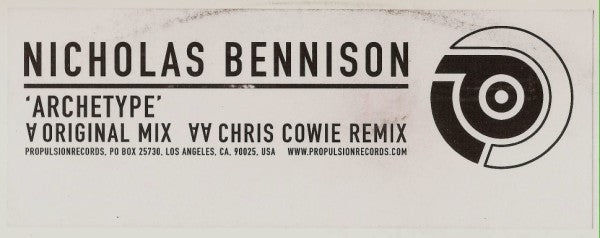 Nicholas Bennison : Archetype (12")