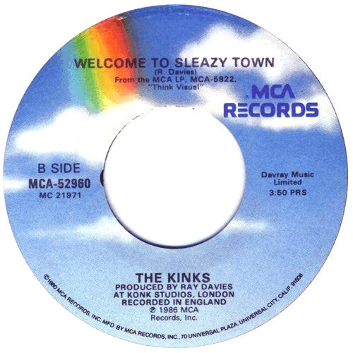 The Kinks : Rock 'N' Roll Cities (7", Single)