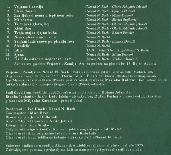 Vrijeme I Zemlja : Vrijeme I Zemlja (CD, Album, RM)