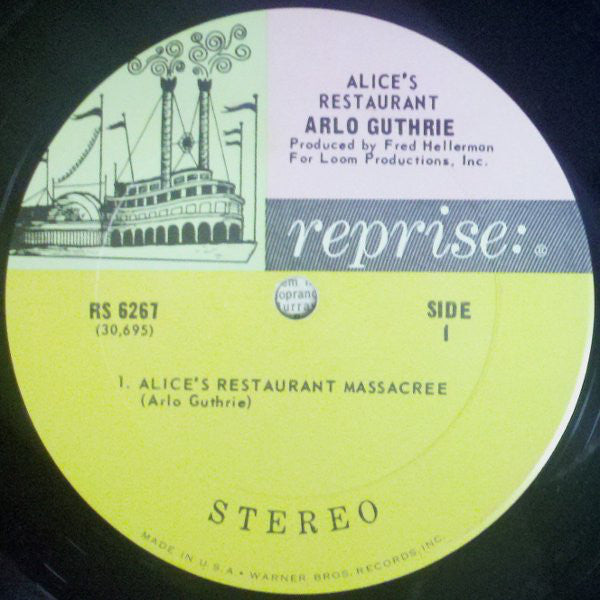 Arlo Guthrie : Alice's Restaurant (LP, Album, Pit)