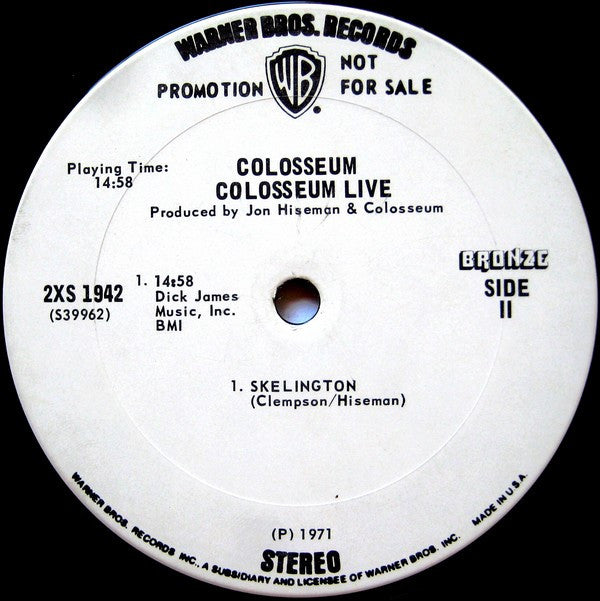 Colosseum : Colosseum Live (2xLP, Album, Promo, Gat)