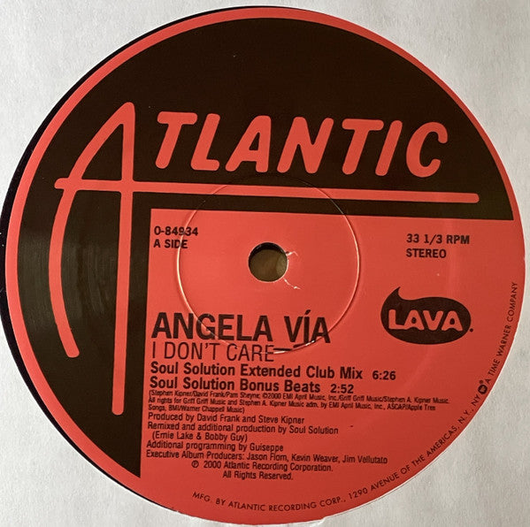 Angela Vía* : I Don't Care (12")
