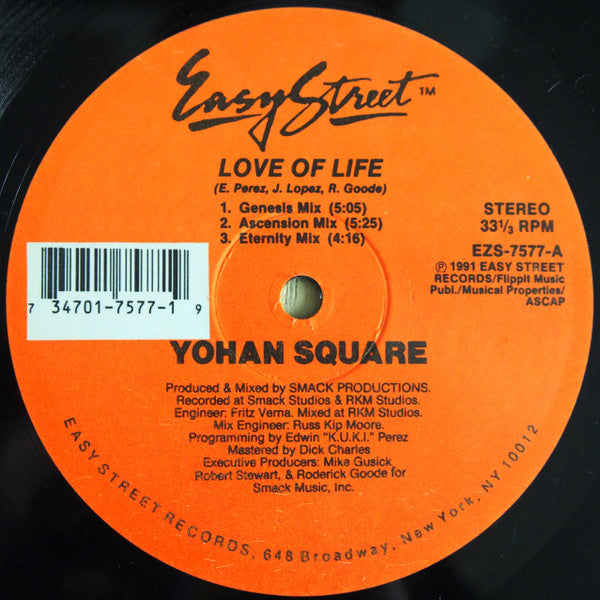 Yohan Square : Love Of Life (12")