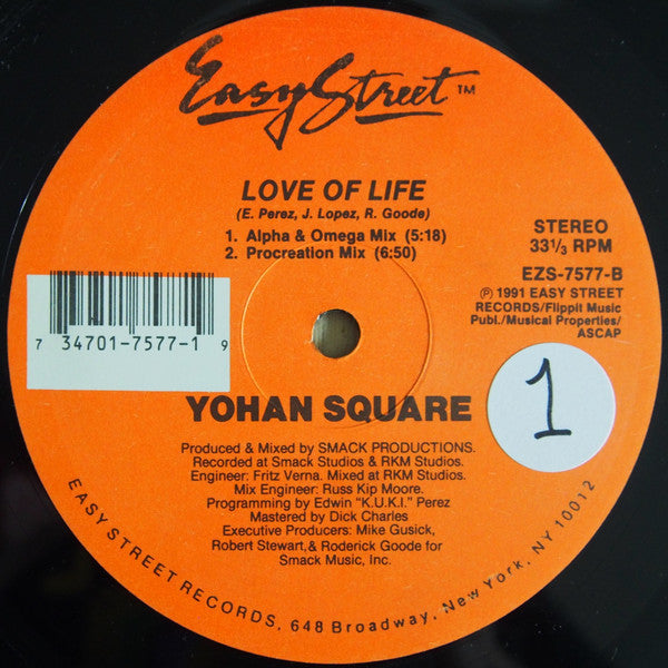 Yohan Square : Love Of Life (12")