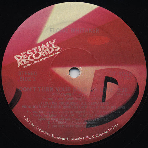 Eloise Whitaker : Don't Turn Your Back On Love (12")