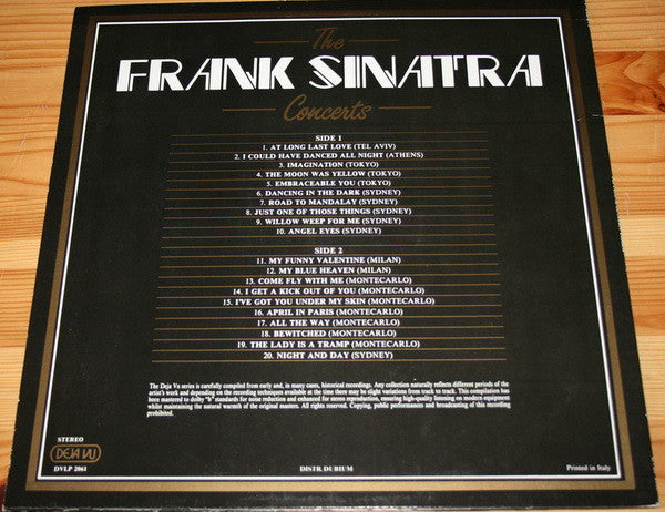Frank Sinatra : The Concerts - 20 Live Greats (LP, Comp)