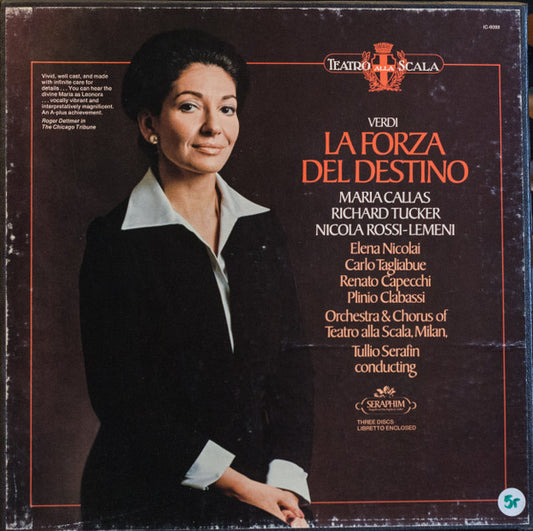 Giuseppe Verdi  -  Maria Callas, Richard Tucker (2), Nicola Rossi-Lemeni, Elena Nicolai, Carlo Tagliabue, Renato Capecchi, Plinio Clabassi, Orchestra Del Teatro Alla Scala  &  Coro Del Teatro Alla Scala, Tullio Serafin : La Forza Del Destino (LP,Album,Stereo)