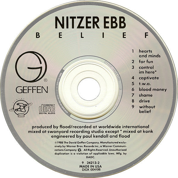 Nitzer Ebb : Belief (CD, Album)