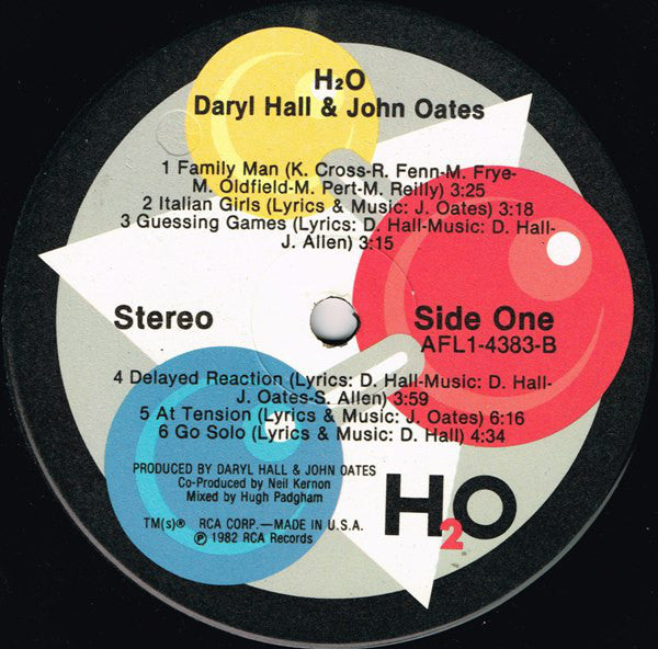 Daryl Hall + John Oates* : H₂O (LP, Album, RE, Ind)
